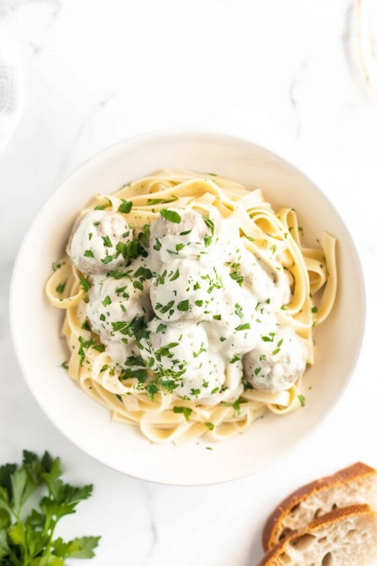 meatballs and alfredo sauce​